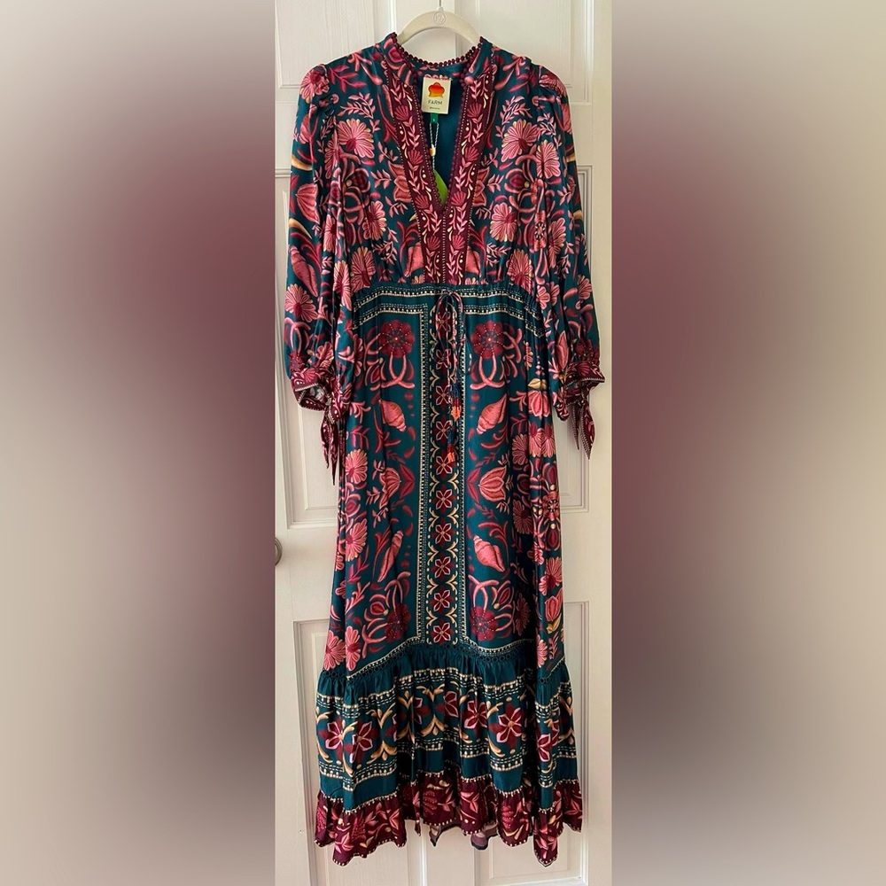 Farm maxi dress. New with tag. Size S